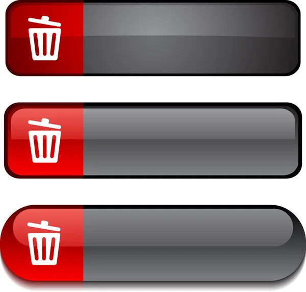Κάδος ανακύκλωσης. κουμπί σύνολο. — Διανυσματικό Αρχείο