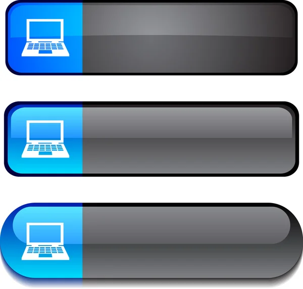 Ensemble de boutons pour ordinateur portable . — Image vectorielle