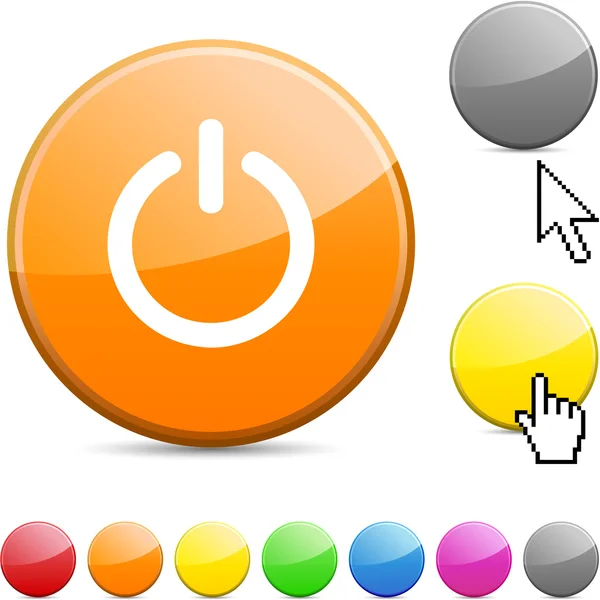 Switch glossy button. — Stock Vector