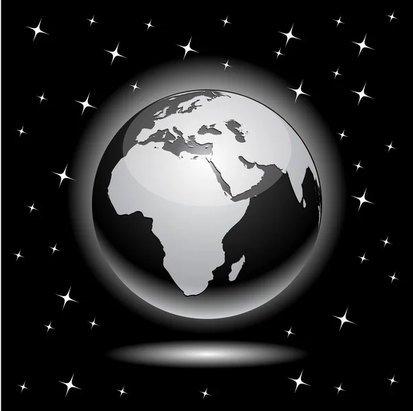 Uzay - Afrika Dünya. — Stok Vektör