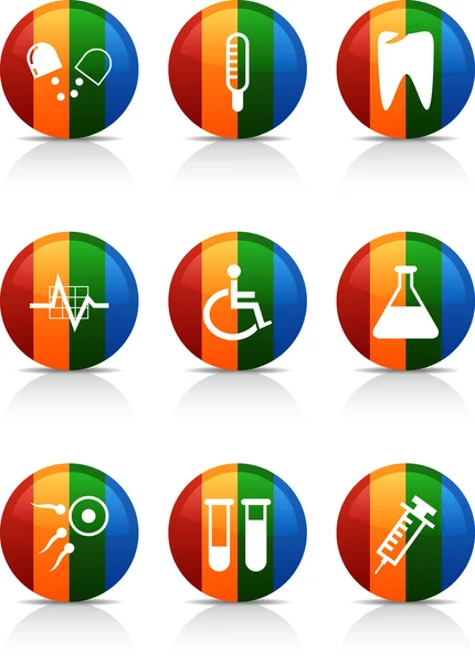 Medical buttons. — Stock Vector