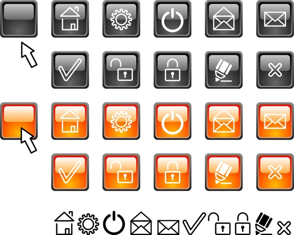 Set of web icons. — Stock Vector