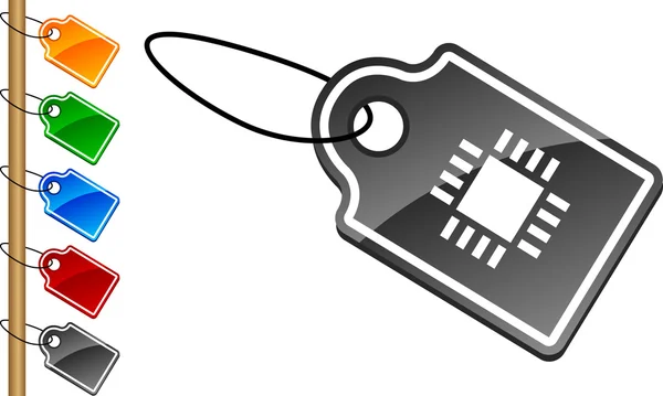 Cpu tags. — Stock Vector