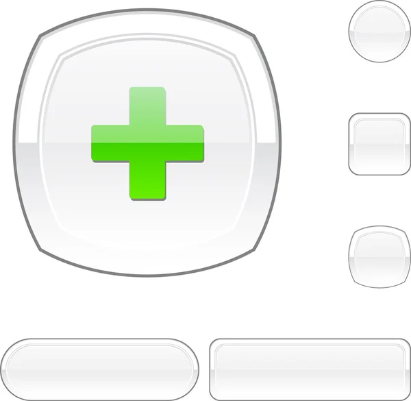 Suisse bouton blanc . — Image vectorielle