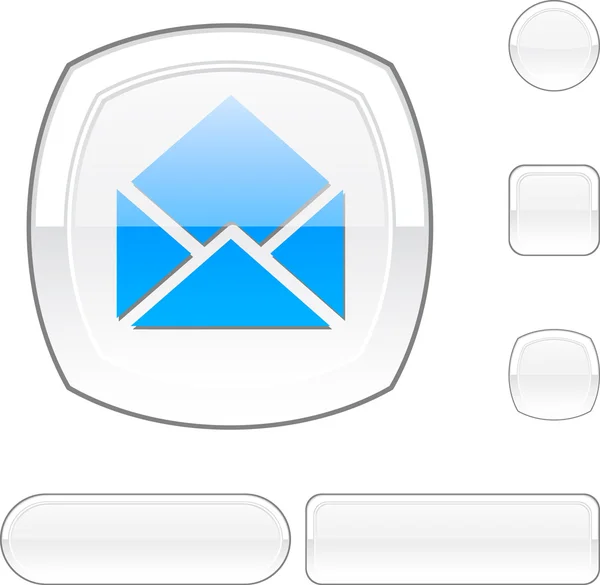 Bouton blanc E-mail . — Image vectorielle