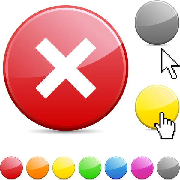 Abort glossy button. — Stock Vector