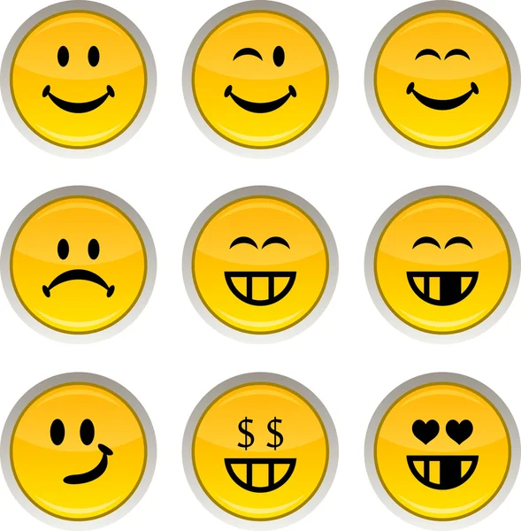 Icônes souriantes . — Image vectorielle