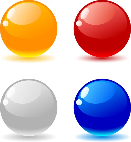 Glossy balls. — Stock Vector