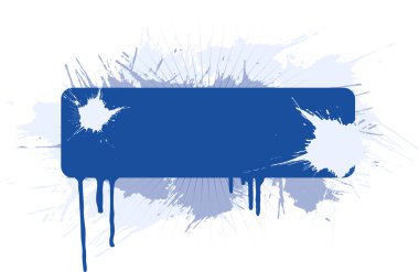 Grunge floral afiş.