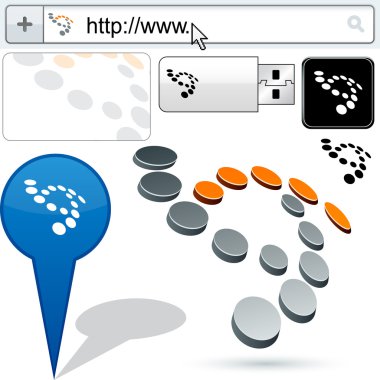 Original dots design element. clipart