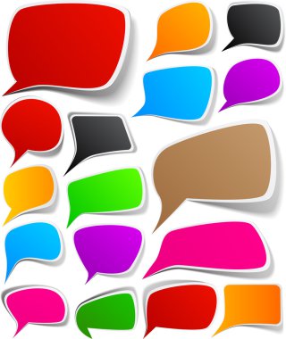 Set of color speech designs. clipart