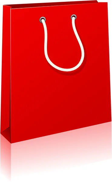 Κόκκινη τσάντα για ψώνια. — Διανυσματικό Αρχείο
