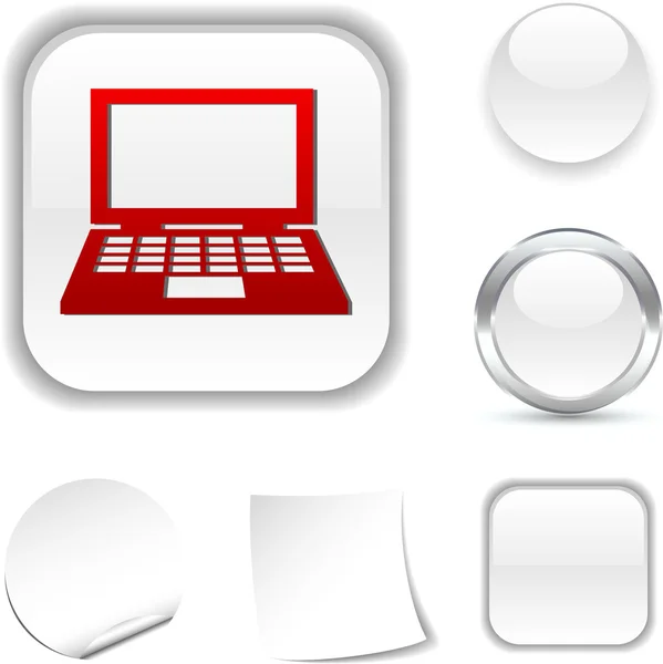 Laptop pictogram. — Stockvector