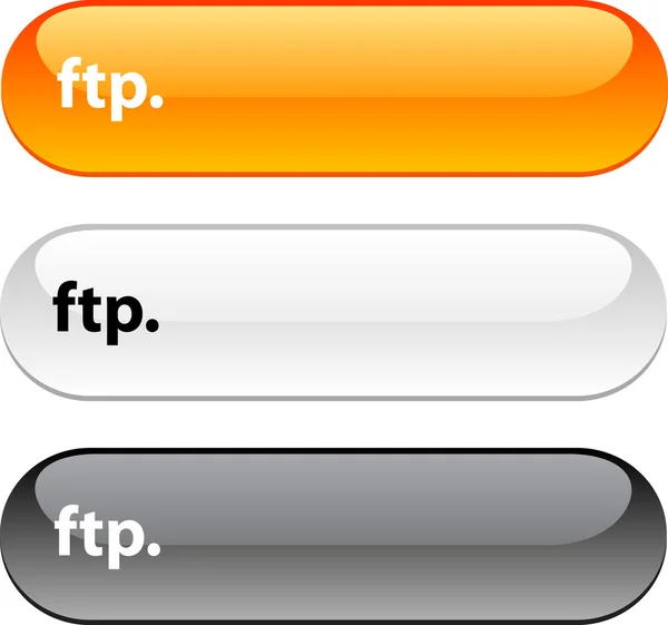 FTP tlačítko. — Stockový vektor