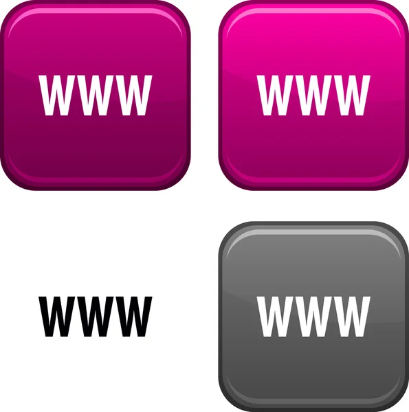 WWW button. — Stock Vector