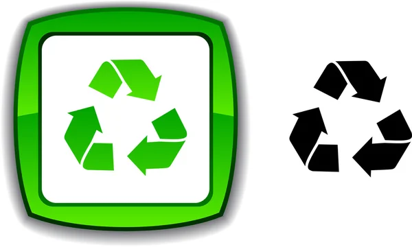 Recycle knop. — Stockvector