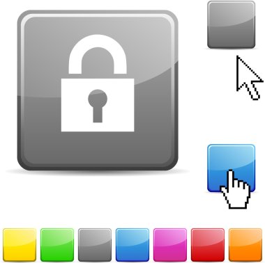 asma kilit parlak düğme.