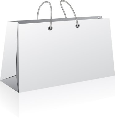 White shopping bag. clipart