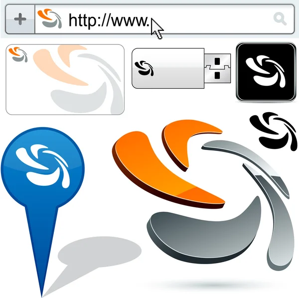 Business swirl design de logotipo abstrato . — Vetor de Stock