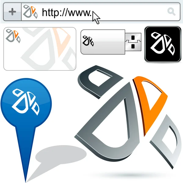 Zakelijke abstracte logo ontwerp. — Stockvector