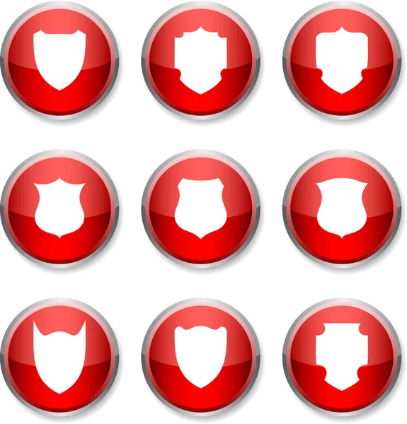 Shield round icons. — Stock Vector