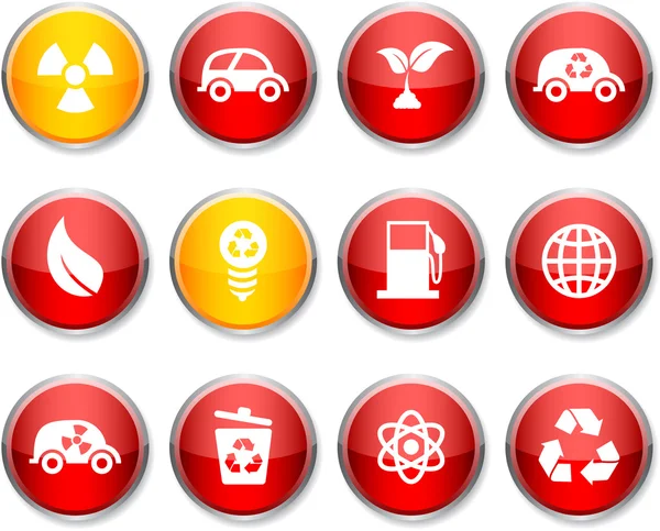 Ecology round icons. — Stock Vector