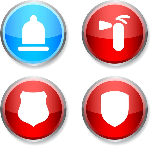 Safety round icons. — Stock Vector