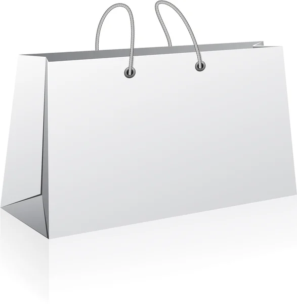 Fehér bevásárló táska. — Stock Vector