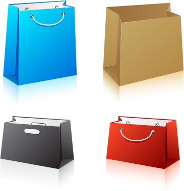 Set of shopping bags. clipart