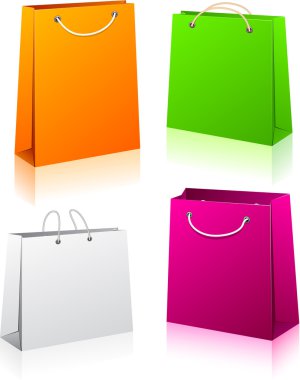 Set of shopping bags. clipart