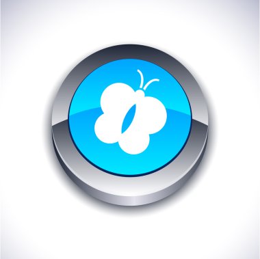 Kelebek 3d düğmesi.