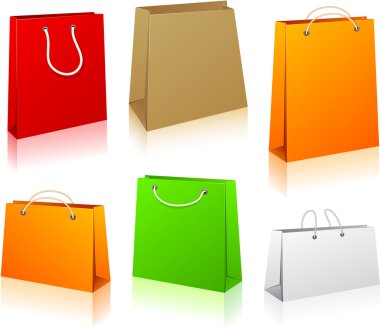 Set of shopping bags. clipart