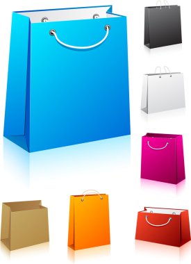 Set of shopping bags. clipart