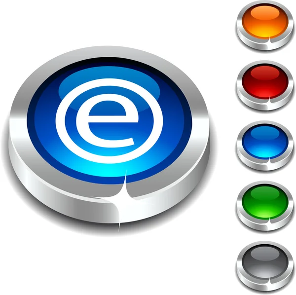 Enternet 3d button. — Stock Vector