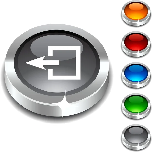 Sortie bouton 3d . — Image vectorielle