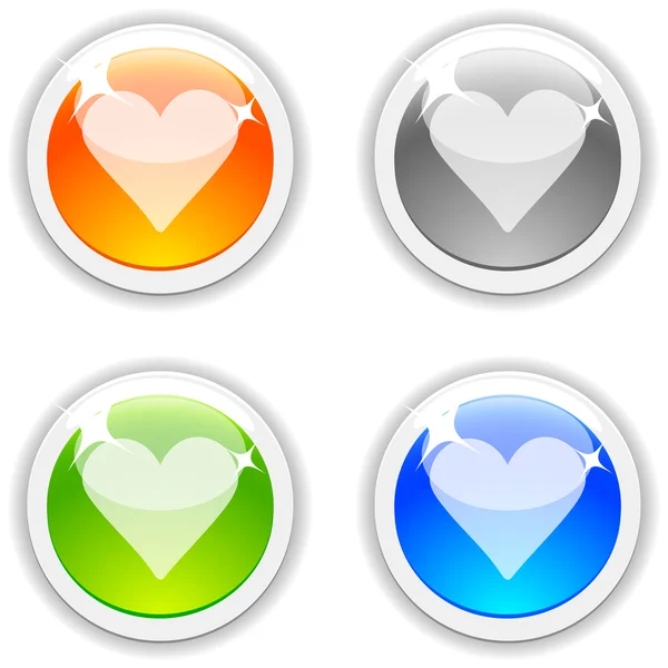 Love buttons. — Stock Vector