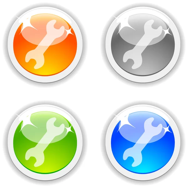 Settings buttons. — Stock Vector