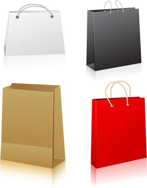 Conjunto de bolsas de compras . — Vector de stock
