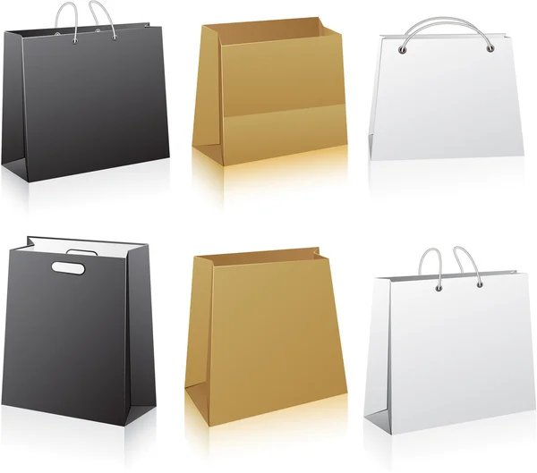 Conjunto de sacos de compras . — Vetor de Stock