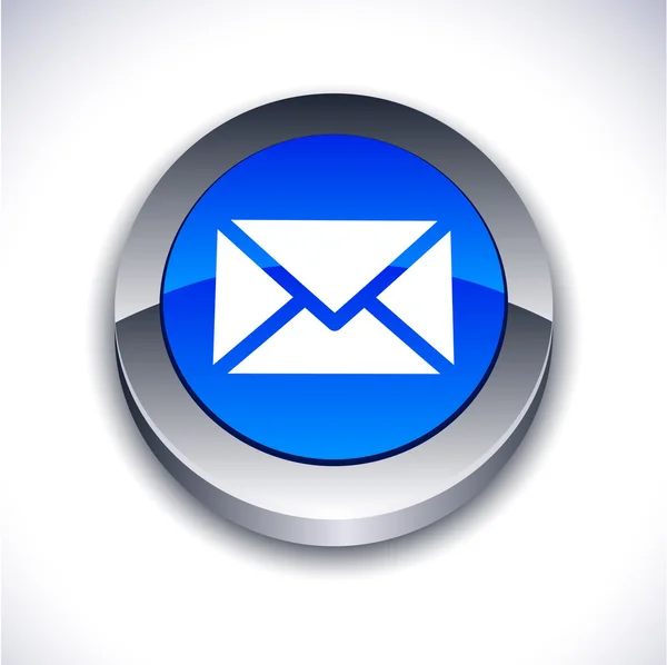 Кнопка Mail 3d . — стоковый вектор