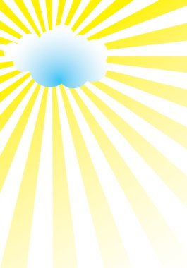 Cloud over sun clipart