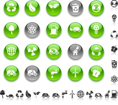 Ecology icons. clipart