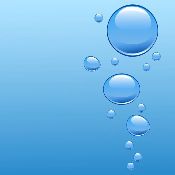Burbujas en el agua. — Vector de stock