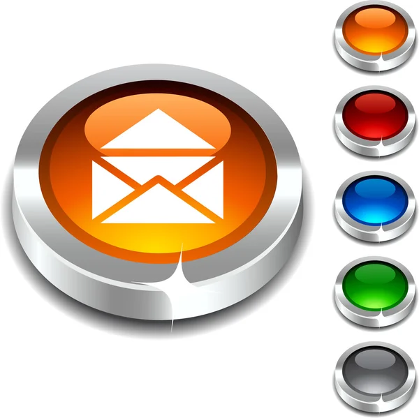 E-mail bouton 3d . — Image vectorielle