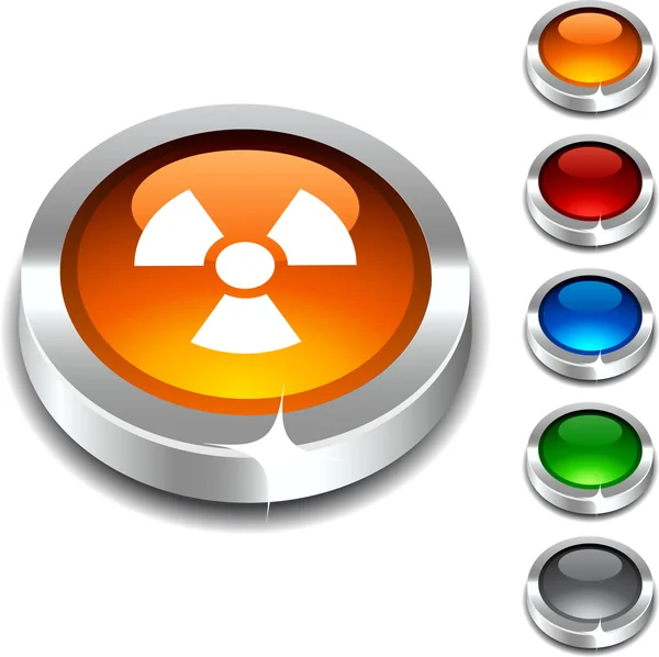 3d κουμπί ακτινοβολία. — Διανυσματικό Αρχείο