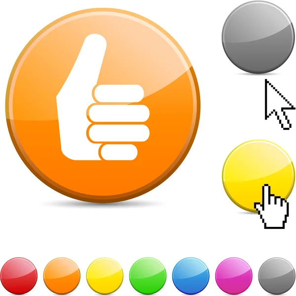 Good glossy button. — Stock Vector