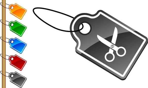Scissors tags. — Stock Vector