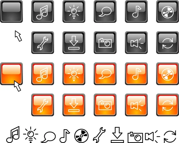 stock vector Set of web icons.
