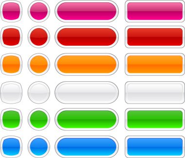 Modern web buttons. clipart