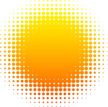 Halftone sun. clipart